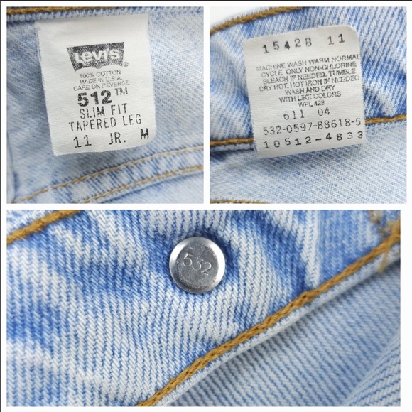 Levi's 512 W28 L30.5 slim fit tapered leg 80's Vintage mom levis 28 - Picture 8 of 8